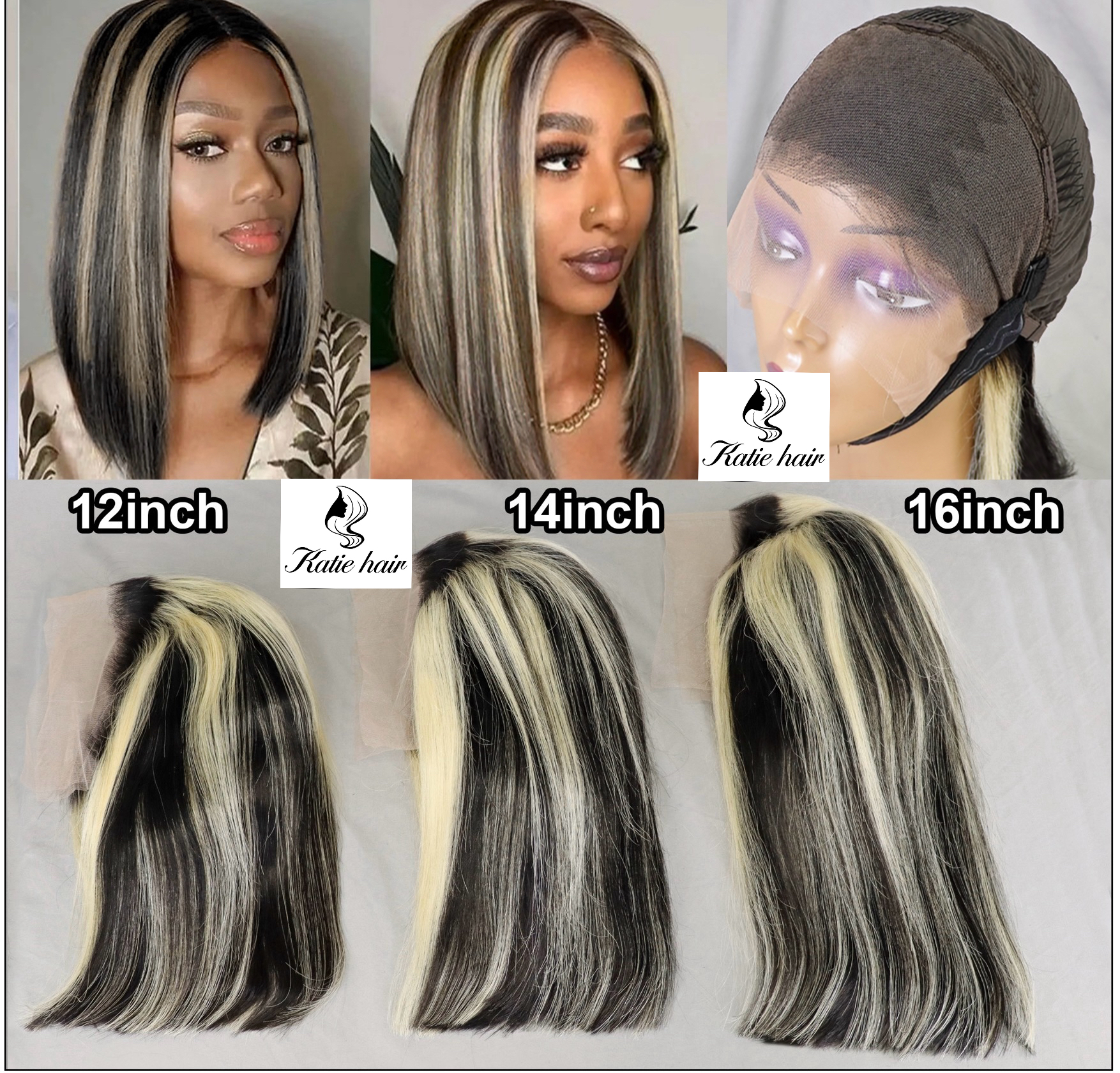 4/613 straight bob frontal 13*4 full frontal wig