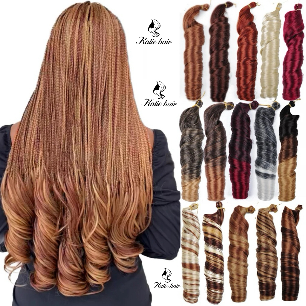 24inch french loose wave crochet 150gram high quality synthetic hair