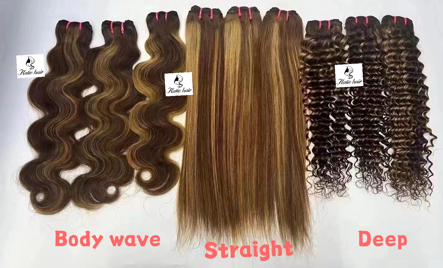 Grade13A Virgin hair 4/27 piano hair bundle original 100%