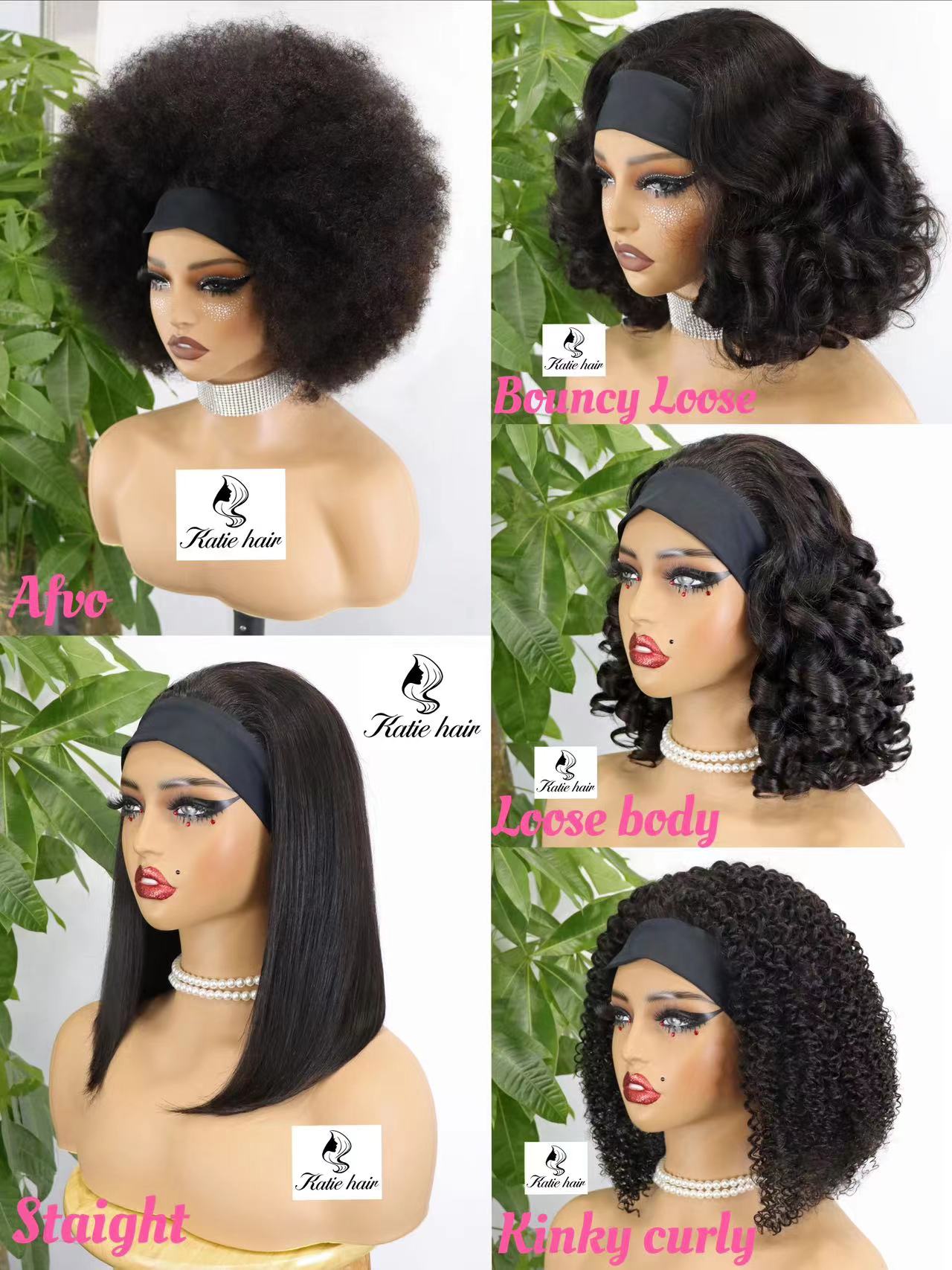 Headbands Bob wig with different styles 14inches